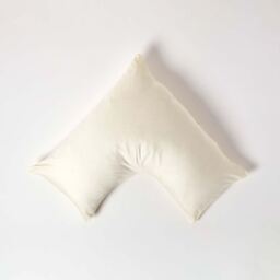 Homescapes Organic Egyptian Cotton V Shaped Pillowcase - Cream - thumbnail 3