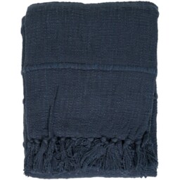 Eboni Tassel Throw - Navy - thumbnail 3
