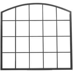 Lifeideas Metal Frame Window Style Wall Mirror - Black / 96cm W x 2cm D x 90cm H - thumbnail 2