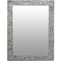 Surat Mango Wood Square Wall Mirror - Silver
