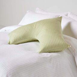330 Thread Count Egyptian Cotton V Shape Pillowcase - Sage Green - thumbnail 2