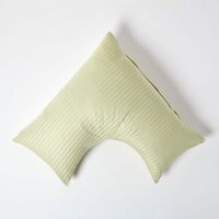 330 Thread Count Egyptian Cotton V Shape Pillowcase - Sage Green - thumbnail 1