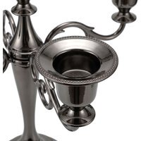Candle Holder 5 Metal Candelabra Black Candlestick Stand Centerpiece - Black
