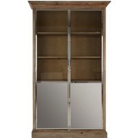 Richmond White Washed Pine Wood 2 Door Cabinet - Brown