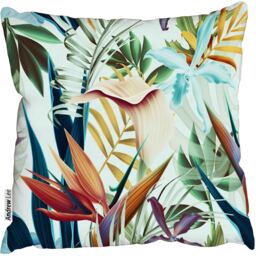 Seamless tropical flower Outdoor Cushion - Green - thumbnail 2