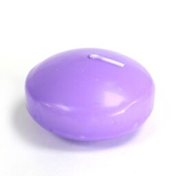 Large Lilac Floating Candle Romantic Wedding Decor Unscented Color Dipped - Purple - thumbnail 3