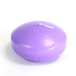 Large Lilac Floating Candle Romantic Wedding Decor Unscented Color Dipped - Purple - thumbnail 4