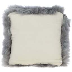 Real Sheepskin Cushion - Grey - thumbnail 2