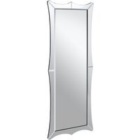 Yula Curved Rectangular Wall Mirror - Silver