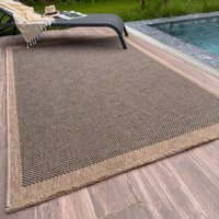 Nature Collection Checkered Outdoor Rug - Dark Grey / 200 x 290 cm - thumbnail 1