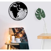Our Planet Wall Art Metal Decorative Object - Black - Black - image 1