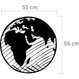 Our Planet  Wall Art Metal Decorative Object - Black - Black - thumbnail 3