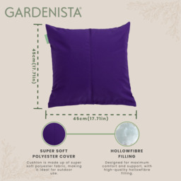 "Premium 18"" Centre Join Garden Scatter Cushion - Purple / 4" - thumbnail 4