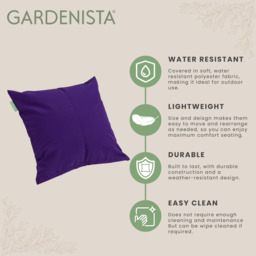 "Premium 18"" Centre Join Garden Scatter Cushion - Purple / 4" - thumbnail 3
