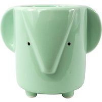 Ceramic Blue Elephant Planter - Blue