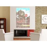 'Gold Stop' Graphic Art Wrapped on Canvas - Red / 152cm - image 1