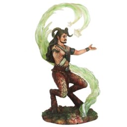 Earth Elemental Wizard Figurine Anne Stokes Collectible - Green - thumbnail 4
