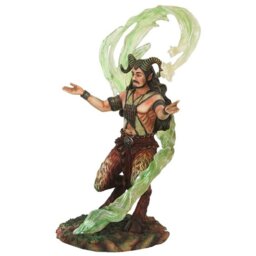 Earth Elemental Wizard Figurine Anne Stokes Collectible - Green - thumbnail 2