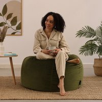 icon Kingston Classic Velvet Bean Bag - Olive Green - thumbnail 1