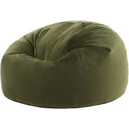 icon Kingston Classic Velvet Bean Bag - Olive Green - thumbnail 3