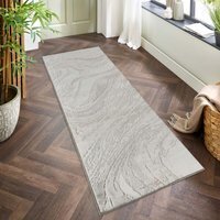Perla Modern Abstract Action Living Room Area Rug Metallic Sheen Resin-Grey - Grey / 220cm - thumbnail 1