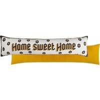 Home Sweet Home Mosaic Message Velvet Draught Excluder - Multicolour