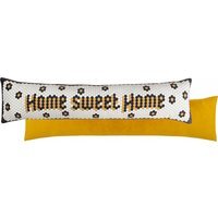 Home Sweet Home Mosaic Message Velvet Draught Excluder - Multicolour