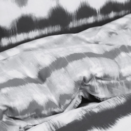 Printed Reversible Polycotton Tiedye Tassel Trim Duvet Cover With Pillowcases - Black / Double - thumbnail 3