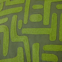 Brooke Embroidered Cotton Cushion - Ivy Green / 80 Feather 20 Polyester - thumbnail 4
