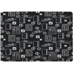 Press And Media Symbols Designer Rug - Black / 110cm - thumbnail 2