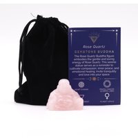Rose Quartz Small Buddha Figurine, Love, Serenity Gift - Light Pink