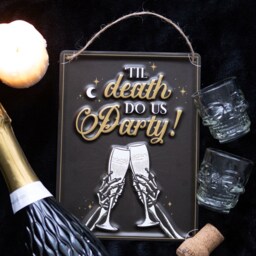 Til Death Do Us Party Skeleton Champagne Sign - Chocolate - thumbnail 2
