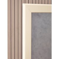 Tia Large Gold Finish Square Wall Mirror - White