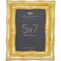 Hiba Gold Finish Bamboo Effect Photo Frame 5x7in - Gold