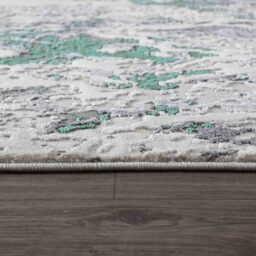 Emperor Picasso Modern Waterflow Abstract Area Rugs - Aqua / 60x220 cm Runner - thumbnail 3