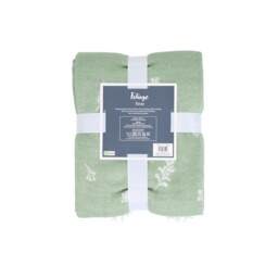 Foliage Woven Throw - Green - thumbnail 2