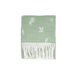 Foliage Woven Throw - Green - thumbnail 3