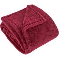 Kallu Double-Sided Faux-Fur Throw - Berry / 130cm