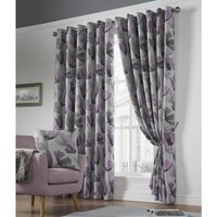 Amsterdam Eyelet Black Out Eyelet Curtains - Purple / 137cm / 168cm - image 1