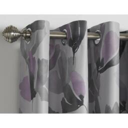Amsterdam Eyelet Black Out Eyelet Curtains - Purple / 137cm / 168cm - thumbnail 2