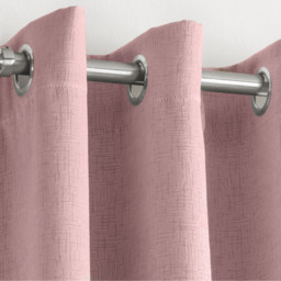 Pair of Vogue Blush Pink Eyelet Thermal Dimout Curtains - Blush Pink / 117cm / 137cm - thumbnail 5
