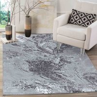 Modern Abstract Water flow Grunge Texture Area Rugs - Black / 120x170 cm Rectangle