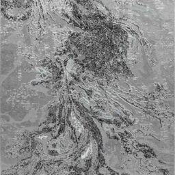 Modern Abstract Water flow Grunge Texture Area Rugs - Black / 120x170 cm Rectangle - thumbnail 3