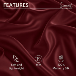 Luxury Silk Oxford Pillowcase - Wine - thumbnail 2