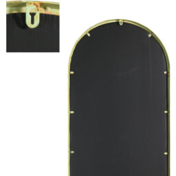 MirrorOutlet The Dorset Rustic Metal Framed Arched Leaner Wall Mirror - Green / 140cm - thumbnail 5