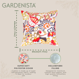 Floral Printed Outdoor Scatter Cushion - Floral Multi / 2 - thumbnail 4