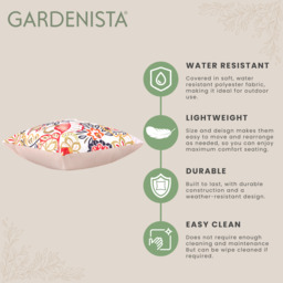 Floral Printed Outdoor Scatter Cushion - Floral Multi / 2 - thumbnail 3