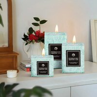 3 Pieces Scented Candle Set - Green / Cuboid - thumbnail 1