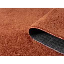 Comfy Washable Low Pile Living Room Plain Area Rug - Terracotta / 60x100 cm - thumbnail 5