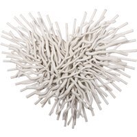 Driftwood Effect Heart - White